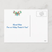 温かいウィッシュズバード&ビーチハウスクリスマス シーズンポストカード (裏面)