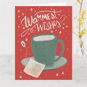 温かいウィッシュティーリフィックホリデーグリーティングカード カード (黄色い花)