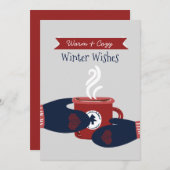 温かいウィッシュハイゲコーヒークリスマス シーズンカード (正面/裏面)