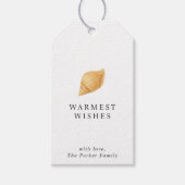 温かいウィッシュビーチモダンクリスマス ギフトタグ (正面)