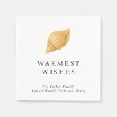 温かいウィッシュビーチモダンクリスマス スタンダードカクテルナプキン (正面)