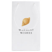 温かいウィッシュビーチモダンクリスマス スモールペーパーバッグ (裏面)