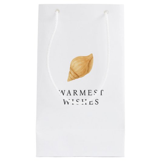温かいウィッシュビーチモダンクリスマス スモールペーパーバッグ (正面)