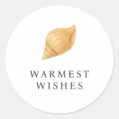 温かいウィッシュビーチモダンクリスマス ラウンドシール (正面)