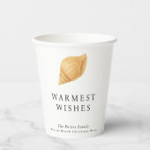 温かいウィッシュビーチモダンクリスマス 紙コップ (正面)