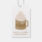 温かいウィッシュホットココアクリスマスホリデー ギフトタグ (正面)