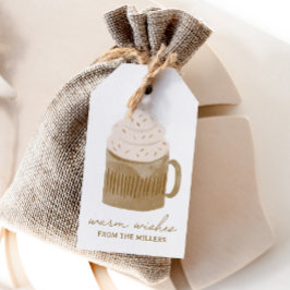 温かいウィッシュホットココアクリスマスホリデー ギフトタグ