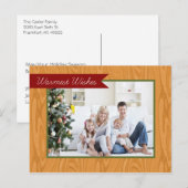 温かいウィッシュ木製フレームホリデーポストカード シーズンポストカード (正面/裏面)