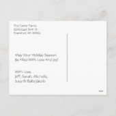 温かいウィッシュ木製フレームホリデーポストカード シーズンポストカード (裏面)