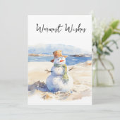 温かいウィッシュ雪だるまザビーチ シーズンカード (スタンド正面)