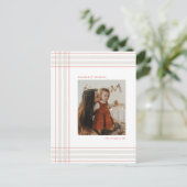 温かいウィーズモダンホリデープレイド写真はがき シーズンポストカード (スタンド正面)