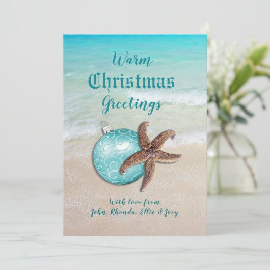 温かいクリスマスの挨拶フォトバックヒトカード シーズンカード (スタンド正面)