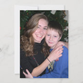 温かいクリスマスの挨拶フォトバックヒトカード シーズンカード (裏面)