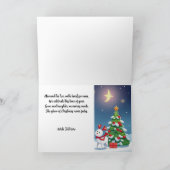 温かいクリスマスの挨拶 カード (内部)