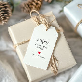 温かいクリスマスの願い、ホットチョコレートまたは紅茶 ギフトタグ