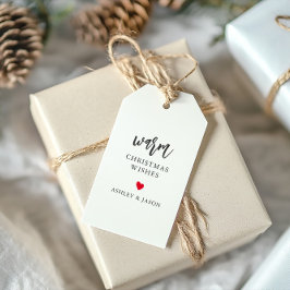 温かいクリスマスの願い、ホットチョコレートまたは紅茶 ギフトタグ