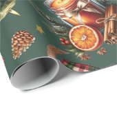 温かいクリスマスキャンドル ラッピングペーパー (ロールコーナー)