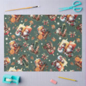 温かいクリスマスキャンドル 薄葉紙 (クラフト)