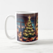温かいクリスマスツリー コーヒーマグカップ (左)