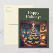 温かいクリスマスツリー シーズンポストカード (正面/裏面)