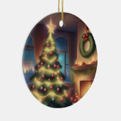 温かいクリスマスツリー セラミックオーナメント (右)