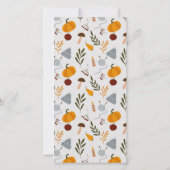 温かいコージー秋のエッセンシャル結婚ズメニューカード サンキューカード (裏面)