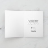 温かいコーヒーとジンジャーブレッドのクッキーのクリスマス カード (内部)