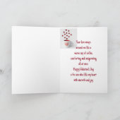 温かいコーヒーのような愛バレンタインおもしろい カード (内部)