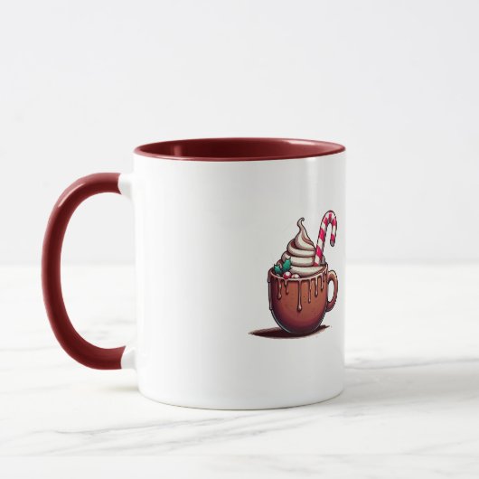 温かいコーヒーマグで温かい願い マグカップ (左)