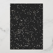 温かいゴールドの手描きクリスマス写真 箔シーズンカード (裏面)