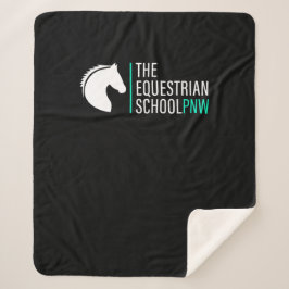 温かいシャーパブランケット-白のロゴ シェルパブランケット