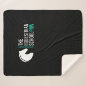 温かいシャーパブランケット-白のロゴ シェルパブランケット (正面(横))