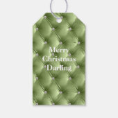 温かいセージ緑のベフェイクルベット ギフトタグ (正面)