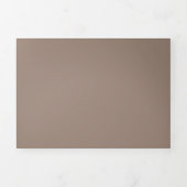 温かいダスティーローズの背景 | ソフトな単色 三つ折り招待状 (カバー)