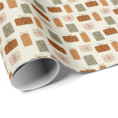温かいニュートラルクリスマスプレゼント ラッピングペーパー (ロールコーナー)
