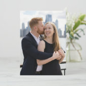 温かいネイビーの愛情あふれる写真 招待状 (スタンド正面)