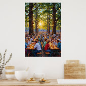 温かいビアガーデンビベス ポスター (キッチン)