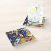 温かいビール、冷たい男と私は暑い ガラスコースター (アングル)