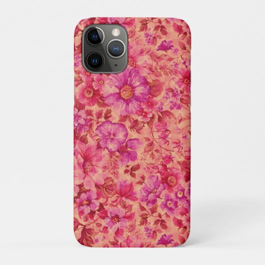 温かいピンクとパープルの様々な開花花 Case-Mate iPhoneケース (裏)
