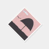 温かいピンクのサンセットシーンを持つカクテルナプキン スタンダードカクテルナプキン (角)