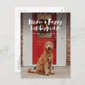 温かいファジーの願い休日ペットの写真はがき シーズンポストカード (正面/裏面)