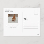 温かいファジーの願い休日ペットの写真はがき シーズンポストカード (裏面)