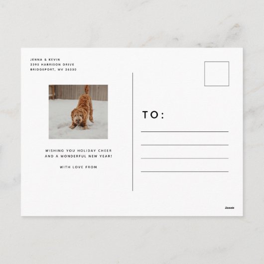 温かいファジーの願い休日ペットの写真はがき シーズンポストカード (裏面)