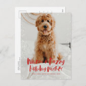 温かいファジーウィッシュのペット写真はがき シーズンポストカード (正面/裏面)