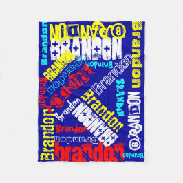 温かいフリースパーソナライズされた名の一括 フリースブランケット