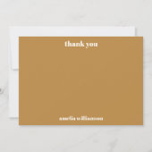 温かいブラウンの秋のカスタマイズされた結婚前お茶会 サンキューカード (正面)