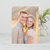 温かいベージュのリアルな写真 招待状 (スタンド正面)