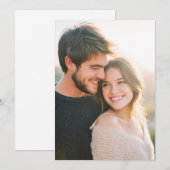 温かいベージュのロマンチックな写真 招待状 (正面/裏面)