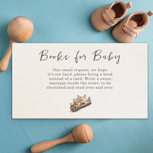 温かいベージュの森のキツネの絵本のリクエスト エンクロージャーカード