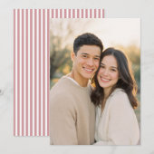 温かいベージュの自然な写真 招待状 (正面/裏面)